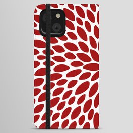 Christmas Floral Bloom, Red and White iPhone Wallet Case