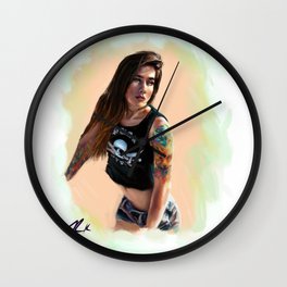 Tattooed Wall Clock