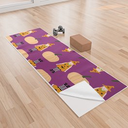 Halloween Pattern Background Yoga Towel