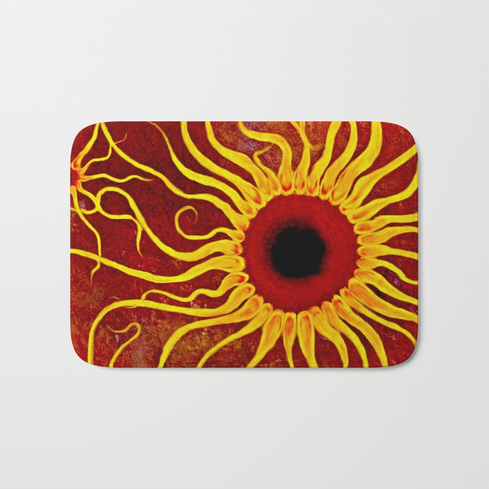 Psychedelic Susan 002, Sunflowers Bath Mat