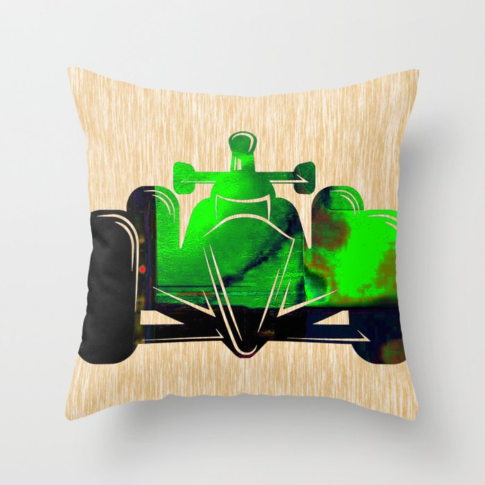Formula Race Car Throw Pillow