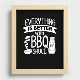 BBQ Sauce Barbeque Recipes Korean Barbecue Keto Recessed Framed Print