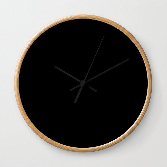 Black As Night Wall Clock