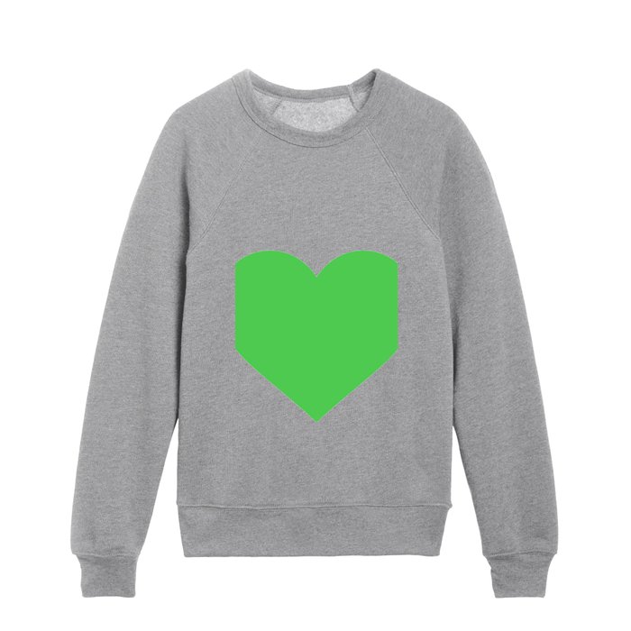Heart (Green & White) Kids Crewneck