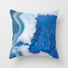 Blue quartz agate Throw Pillow