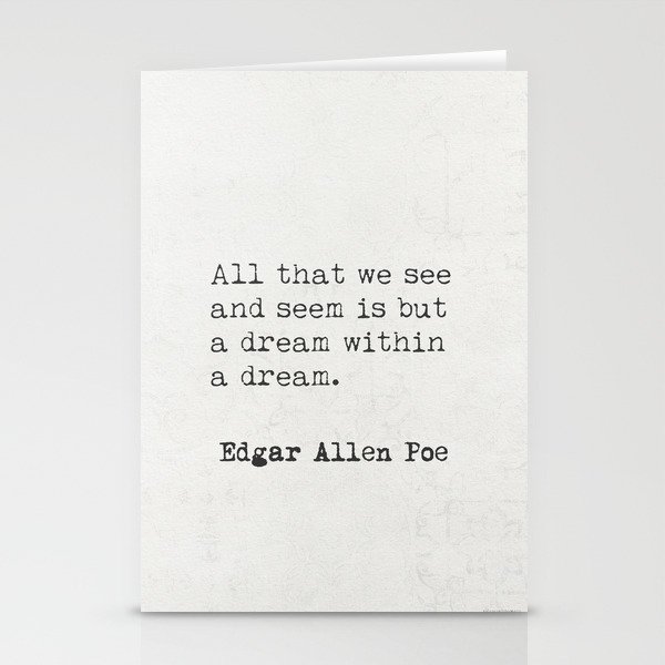 Edgar Allen Poe wisdom Stationery Cards