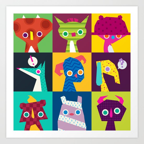 Thumbnail Monsters Art Print