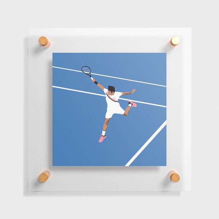 Roger Federer Backhand Floating Acrylic Print