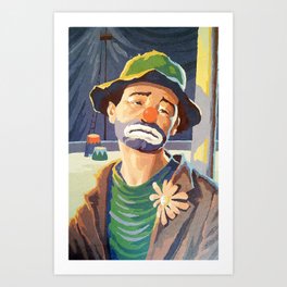 Very Sad Clown Art Print By Davidramsayjr Society6