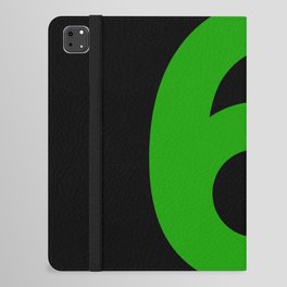 Number 6 (Green & Black) iPad Folio Case
