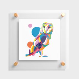Rainbow Tyto Alba Floating Acrylic Print