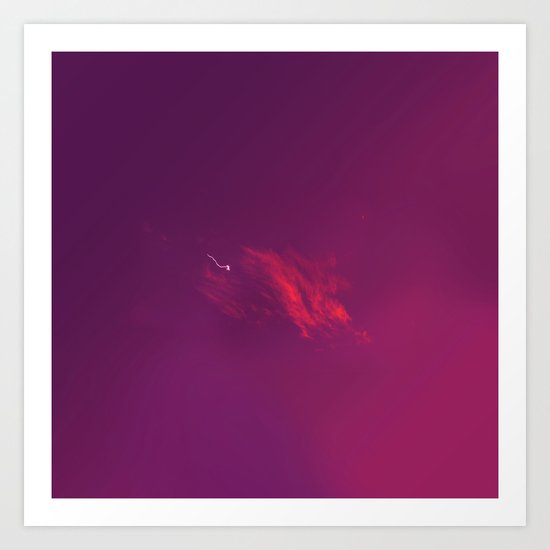 Red cloud Art Print