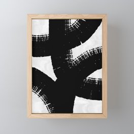 Modern Abstract Black and White No8 Framed Mini Art Print