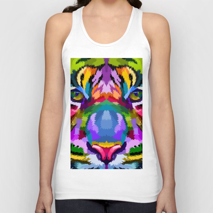Colorful tiger Tank Top
