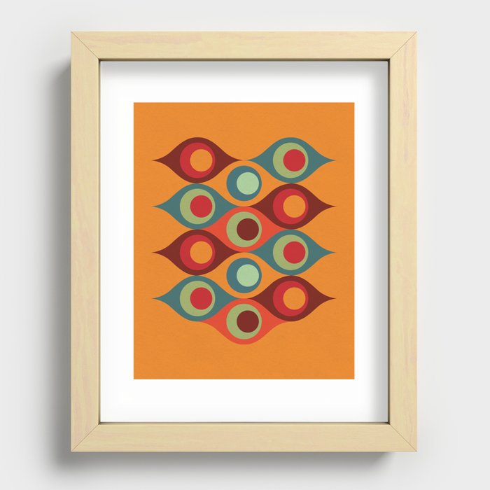 Peacock Abstraction Recessed Framed Print