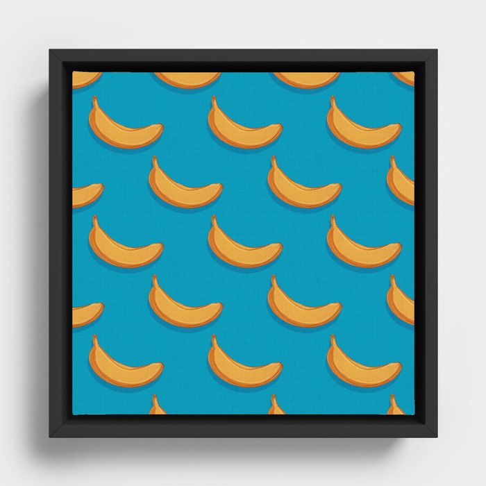 Banana Pattern Framed Canvas