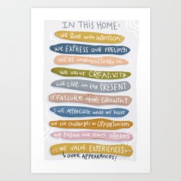 House Rules @hellofears Art Print