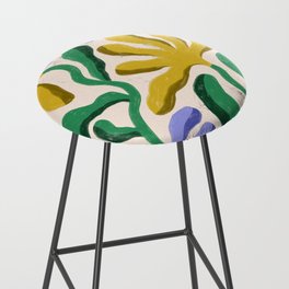 flowers illustration Bar Stool