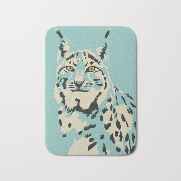 Big Cat Series - Lynx Blue Bath Mat