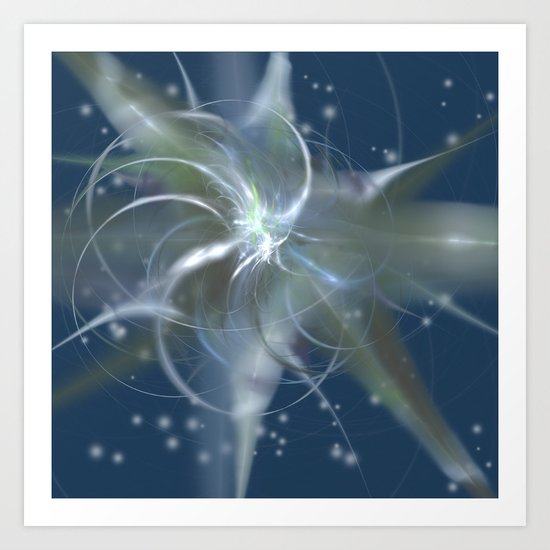 Snowstorm in Abstract Art Print