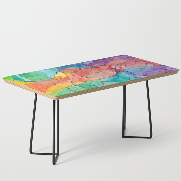 Neurographic Watercolor Experiment Coffee Table