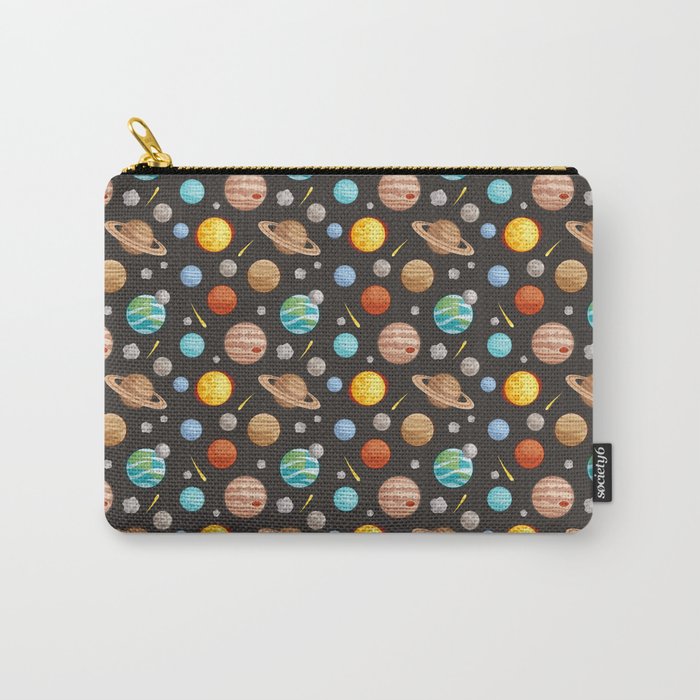 Planets Pattern Carry-All Pouch