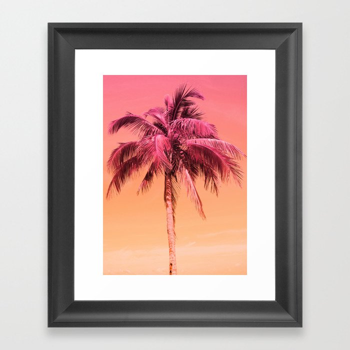 Palm Tree Beach Dream #1 #wall #art #society6 Framed Art Print