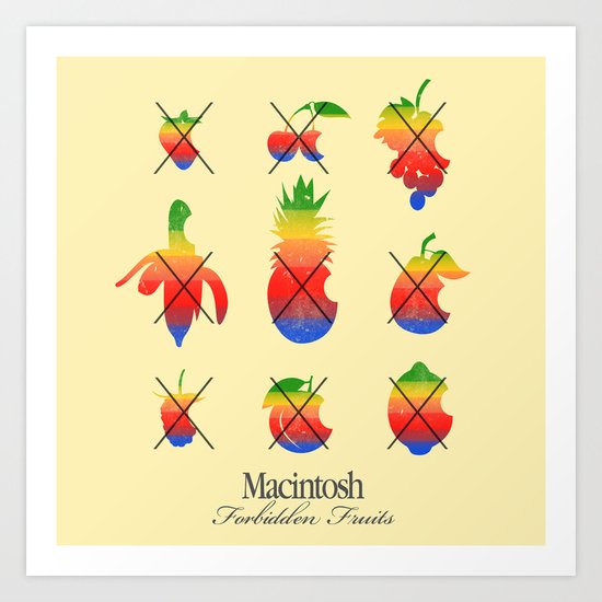 mac forbidden fruits Art Print