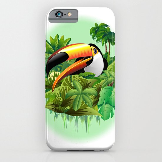 Toco Toucan on Tropical Jungle iPhone & iPod Case