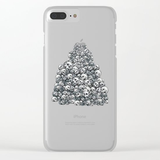 Skull Pattern Clear iPhone Case