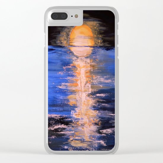 super moon Clear iPhone Case