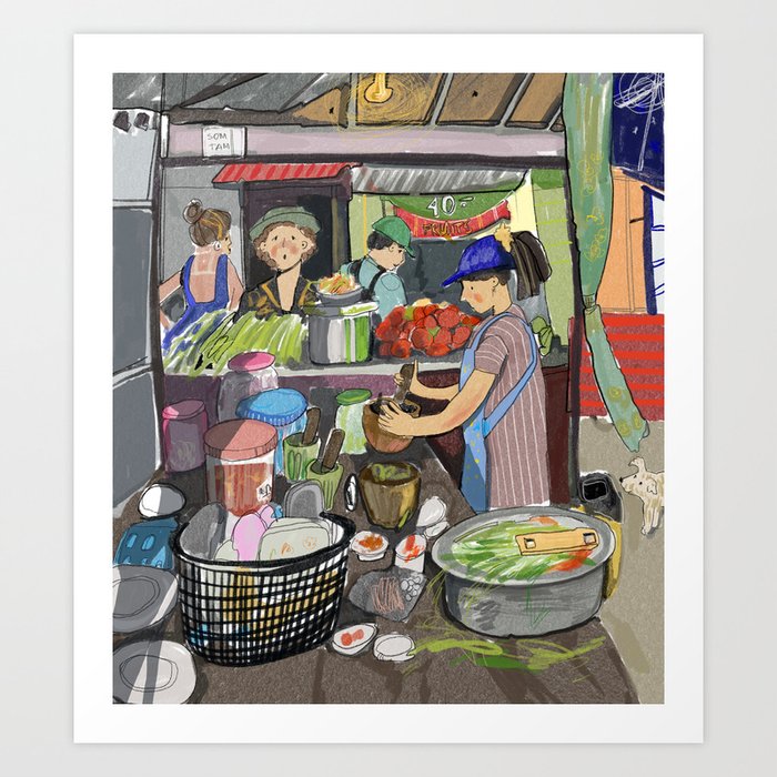 Ko Pha Ngan  Food Market Art Print