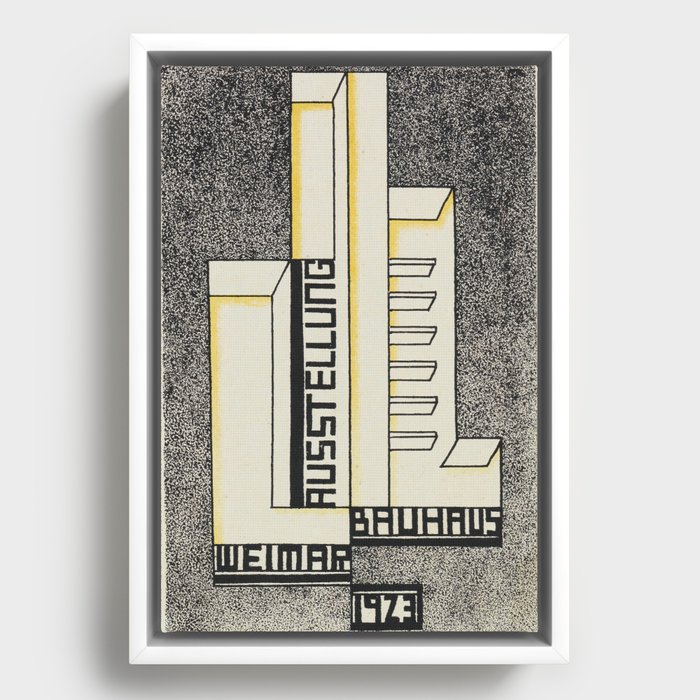 Bauhaus Poster Weimar Ausstellung 1923 Framed Canvas by walltowall