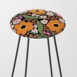 Floral pattern III Counter Stool