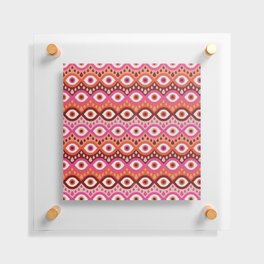 Garnished Eyes – Pink & Maroon Floating Acrylic Print
