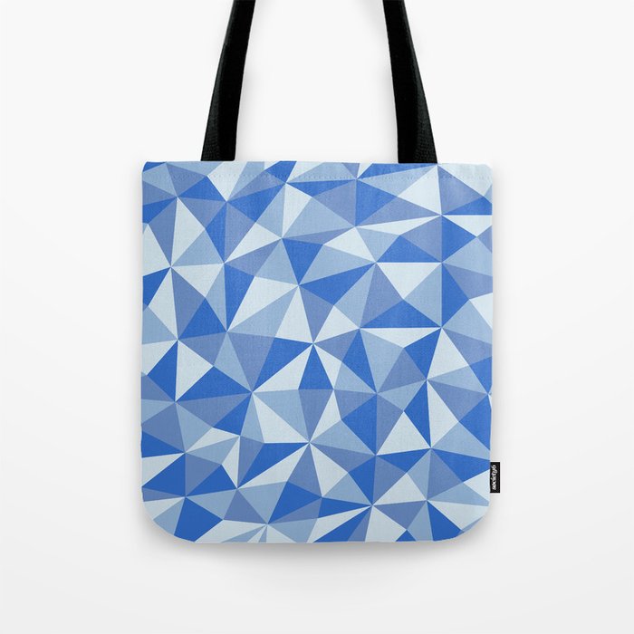 Blue Triangle Pattern Tote Bag