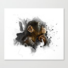 thinking monkey Canvas Print