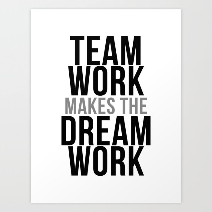 Team Work Makes The Dream Work, Office Decor, Office Wall Art, Office ...
