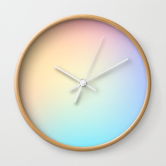 EUPHORIA / Plain Soft Mood Color Tones Wall Clock