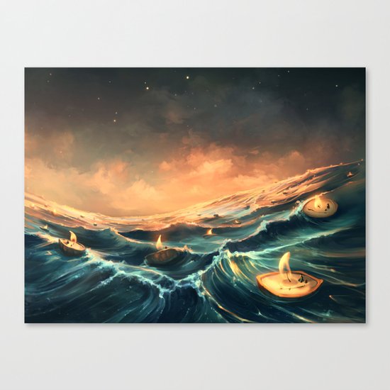 Refugees in a nutshell Canvas Print