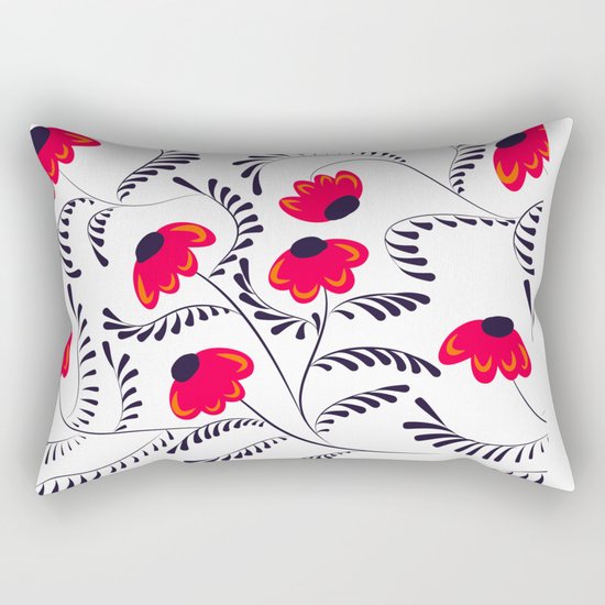 Beauty simple seamless floral pattern swirl Rectangular Pillow