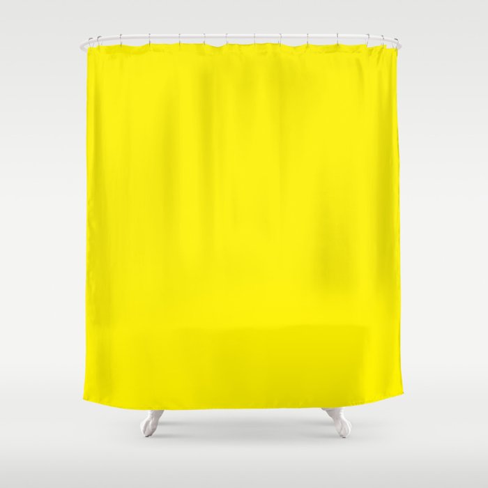 Simply Bright Yellow Shower Curtain By Followmeinstead