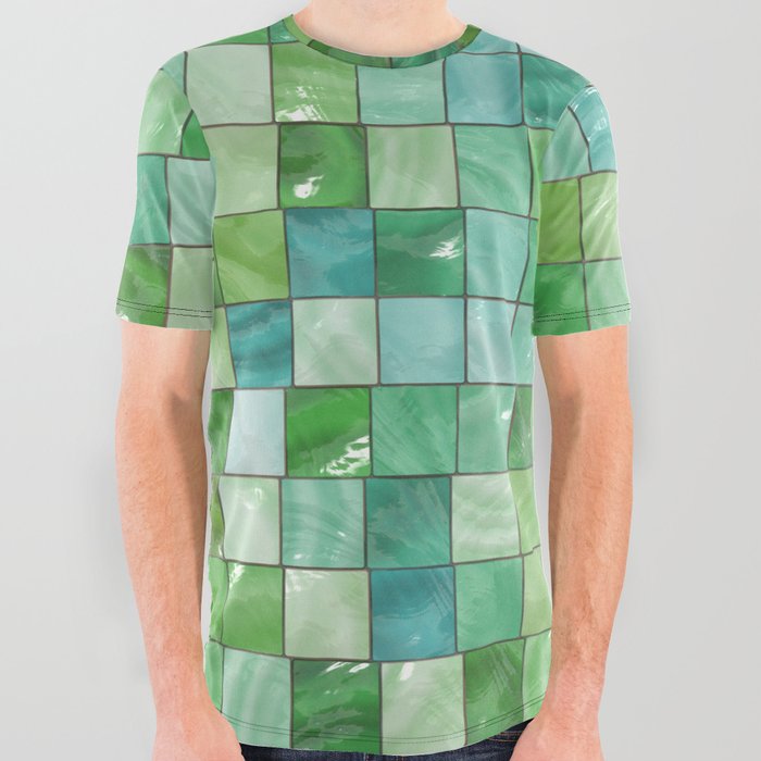 Tile Pattern Design All Over Graphic Tee