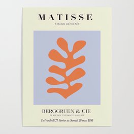 Henri Matisse, Cut-outs Blue Orange Poster
