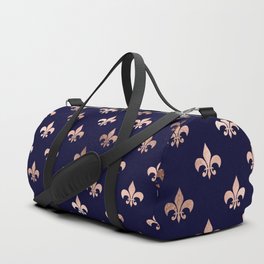 Royal Blue Rose Gold Pattern Duffle Bag
