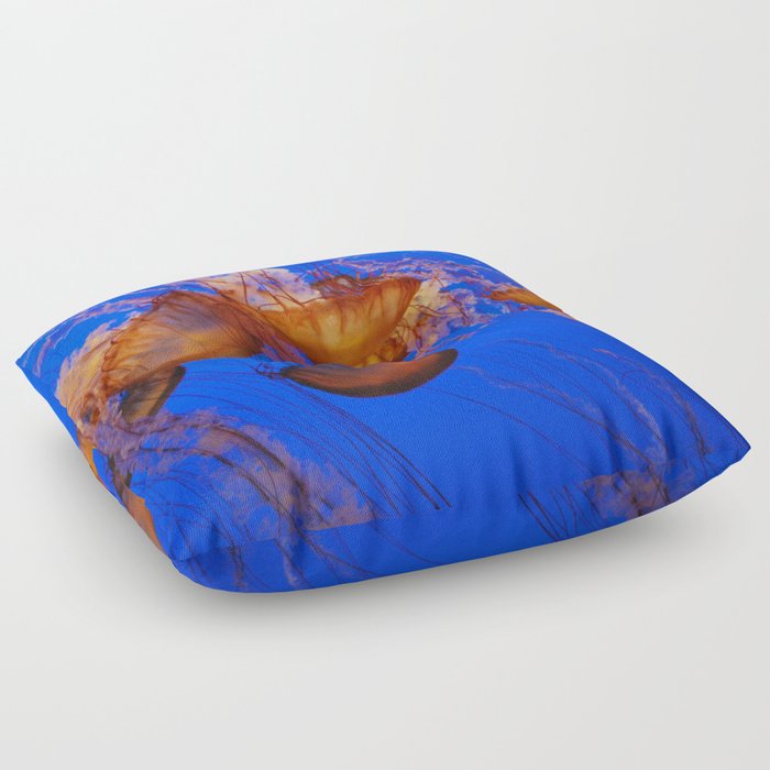 Floating Jellyfishes Floor Pillow
