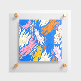 Abstract hand drawn shapes doodle pattern Floating Acrylic Print