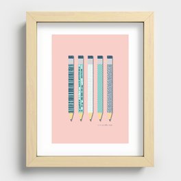 Pencils Recessed Framed Print