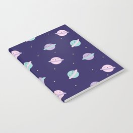 Kawaii Pastel Planets Notebook