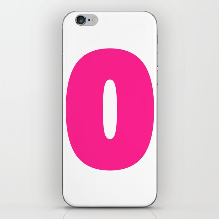 0 (Dark Pink & White Number) iPhone Skin